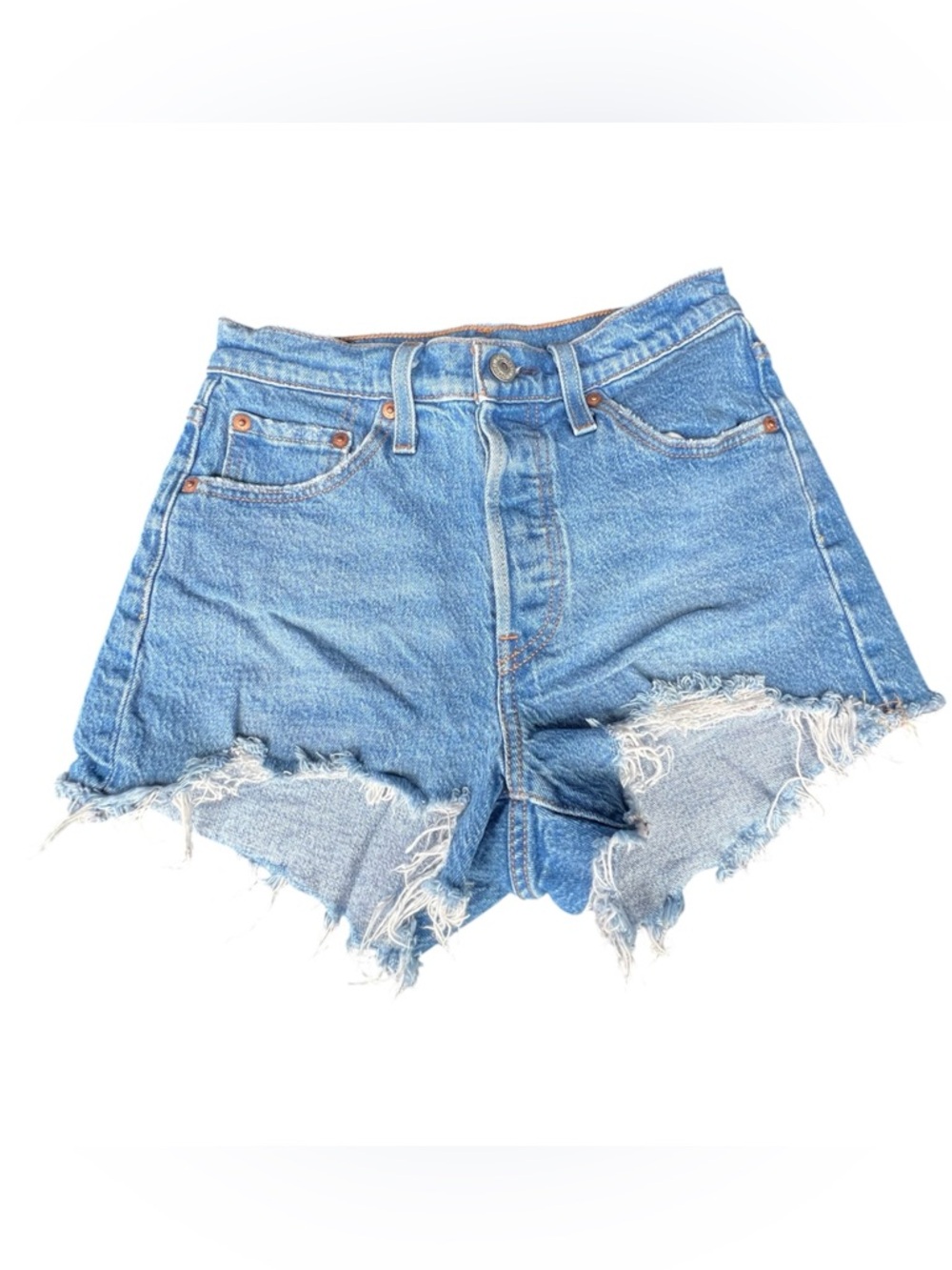 Levis 501 Women’s Medium Wash Denim Shorts - Picture 2 of 5